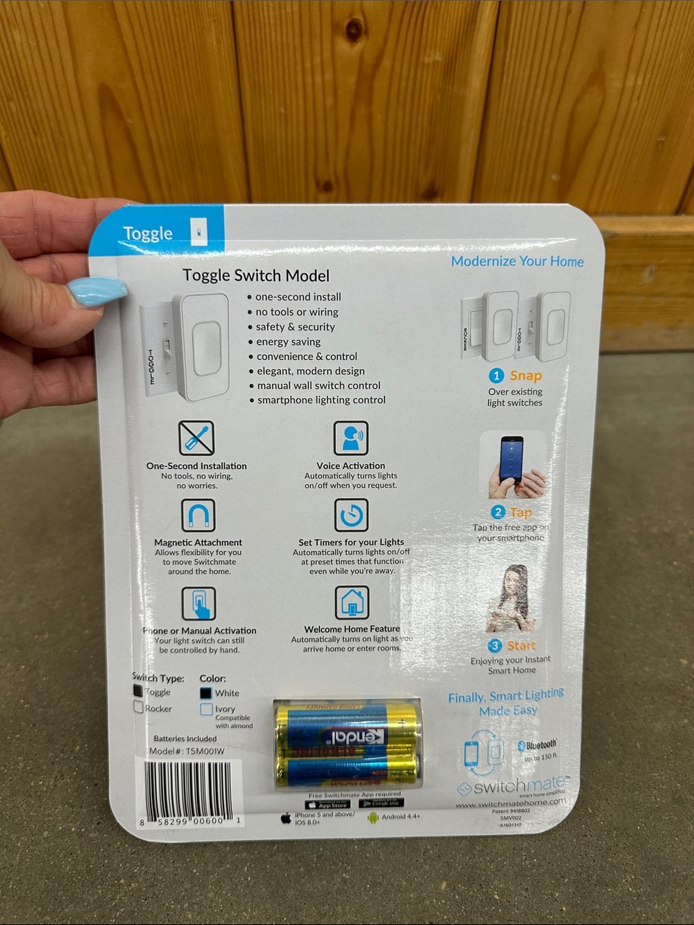 Switchmate Voice Activated Smart Lighting Switch - White - Picture 2 of 5